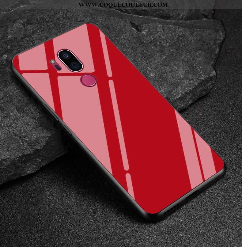 Housse Lg G7 Thinq Mode Net Rouge Silicone, Étui Lg G7 Thinq Protection Personnalisé