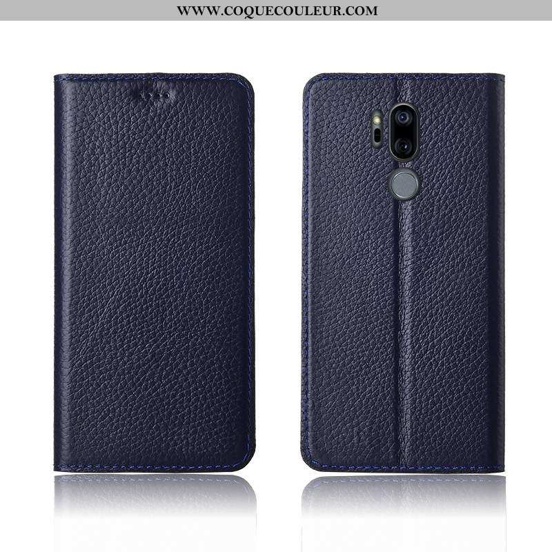 Étui Lg G7 Thinq Cuir Véritable Kaki Étui, Coque Lg G7 Thinq Cuir Protection Khaki