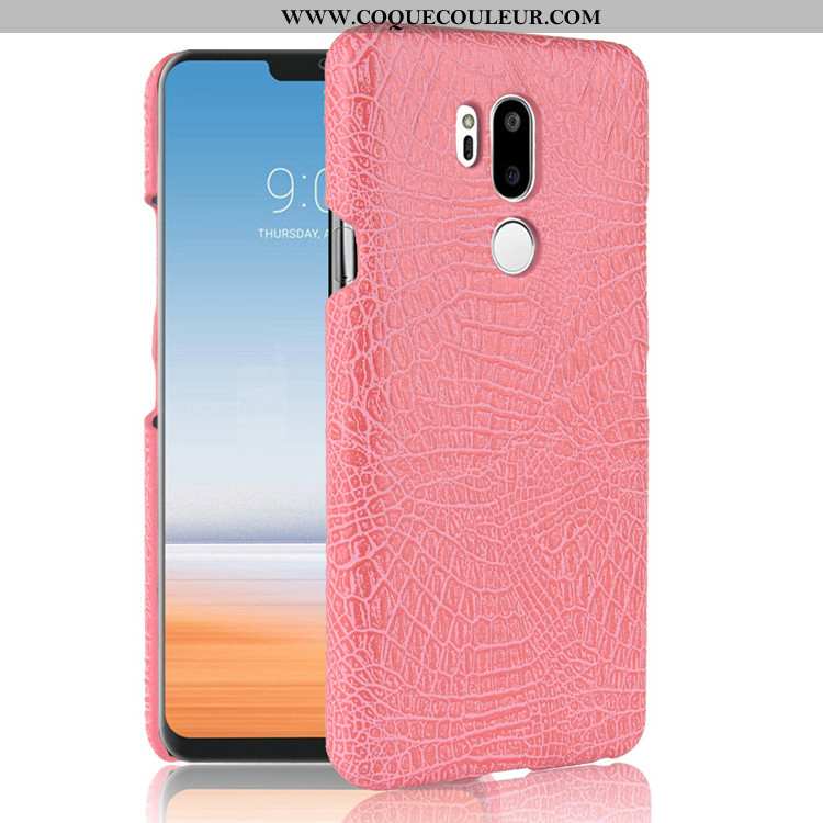 Housse Lg G7 Thinq Cuir Vintage Qualité, Étui Lg G7 Thinq Protection Bleu Foncé