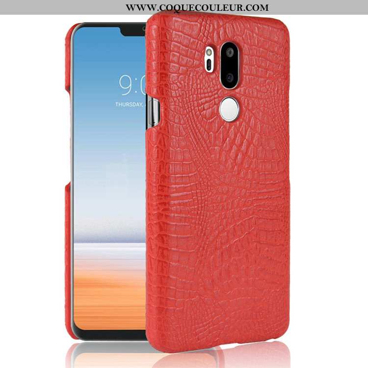 Housse Lg G7 Thinq Cuir Vintage Qualité, Étui Lg G7 Thinq Protection Bleu Foncé