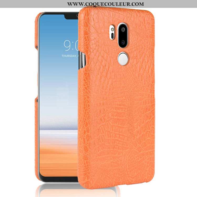 Housse Lg G7 Thinq Cuir Vintage Qualité, Étui Lg G7 Thinq Protection Bleu Foncé