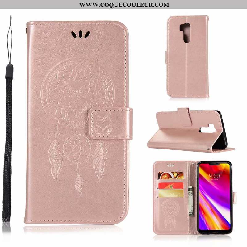 Étui Lg G7 Thinq Fluide Doux Incassable Housse, Coque Lg G7 Thinq Protection Rose