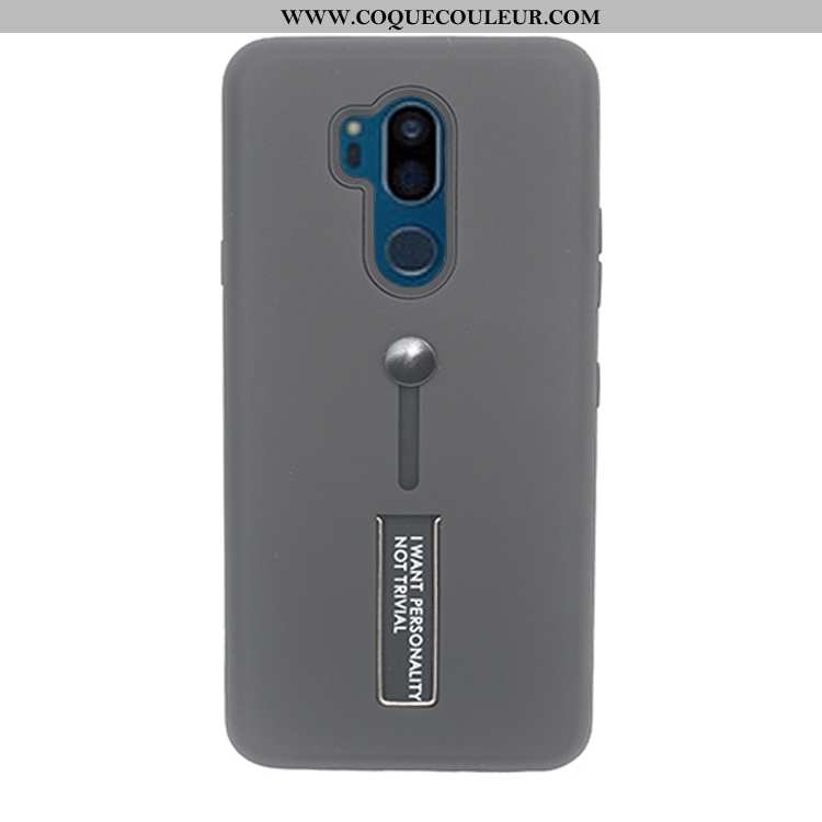 Étui Lg G7 Thinq Coque En Silicone Or Créatif, Lg G7 Thinq Délavé En Daim Anneau Doré