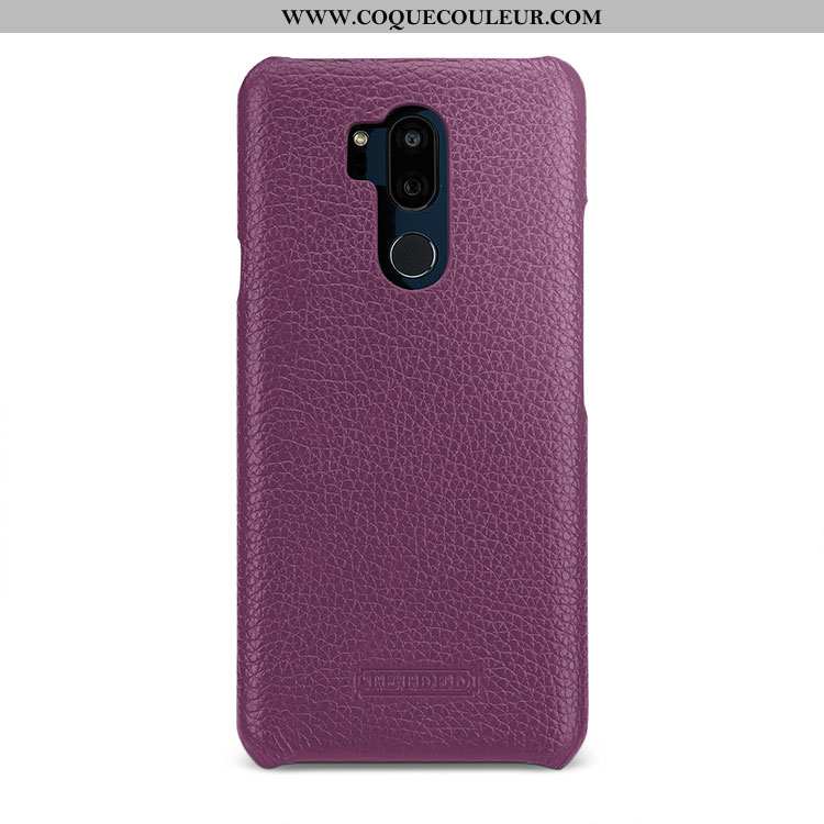 Housse Lg G7 Thinq Cuir Simple Coque, Étui Lg G7 Thinq Protection Blanc Blanche