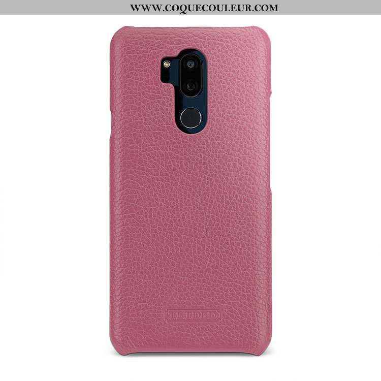 Housse Lg G7 Thinq Cuir Simple Coque, Étui Lg G7 Thinq Protection Blanc Blanche