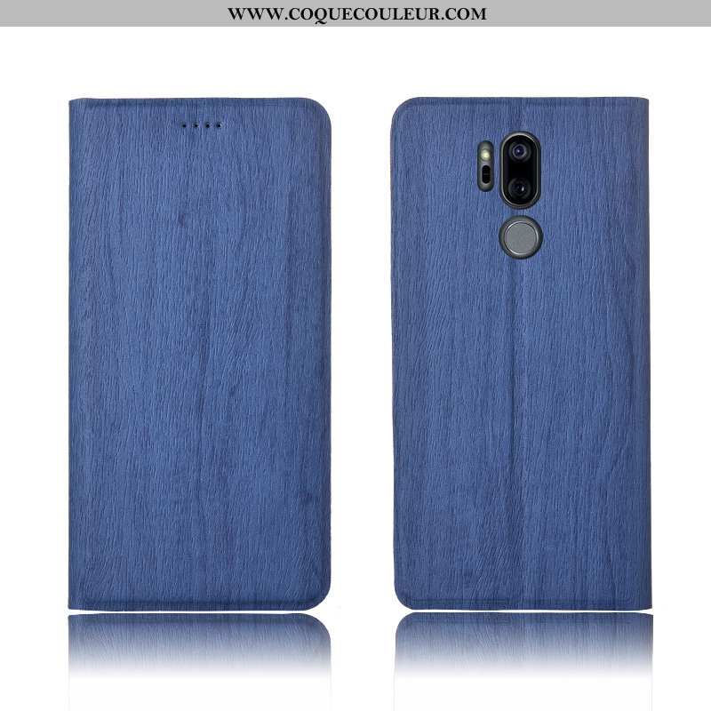 Coque Lg G7 Thinq Cuir Arbres Tout Compris, Housse Lg G7 Thinq Modèle Fleurie Fluide Doux Marron