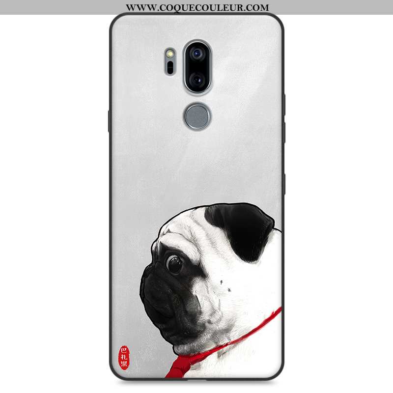 Étui Lg G7 Thinq Protection Fluide Doux Téléphone Portable, Coque Lg G7 Thinq Créatif Rose