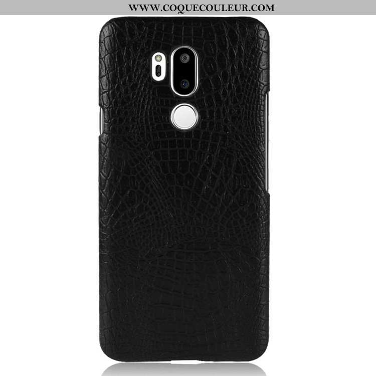 Housse Lg G7 Thinq Protection Vintage Noir, Étui Lg G7 Thinq Personnalité Noir