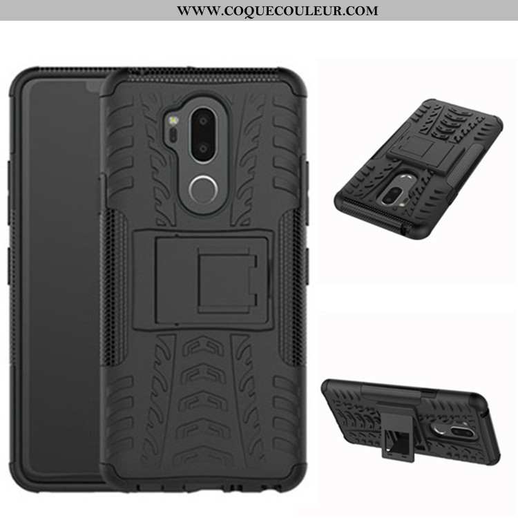 Étui Lg G7 Thinq Protection Tout Compris, Coque Lg G7 Thinq Support Noir