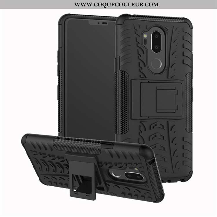 Étui Lg G7 Thinq Protection Tout Compris, Coque Lg G7 Thinq Support Noir