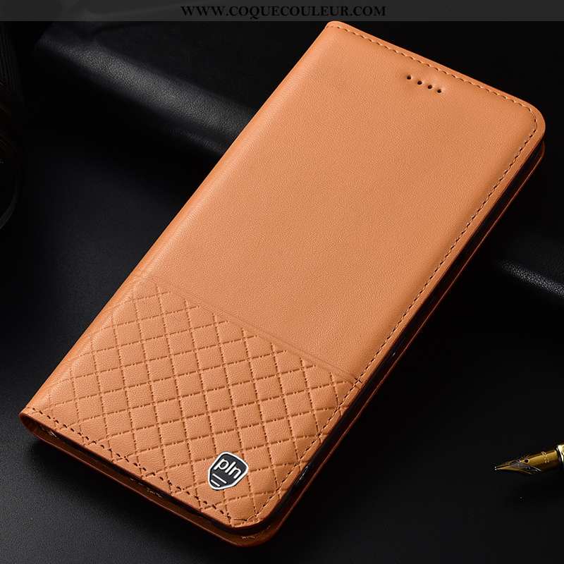 Étui Lg K11 Cuir Incassable Étui, Coque Lg K11 Protection Téléphone Portable Jaune