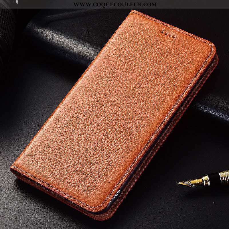 Housse Lg K11 Cuir Étui Protection Véritable, Lg K11 Silicone Incassable Marron