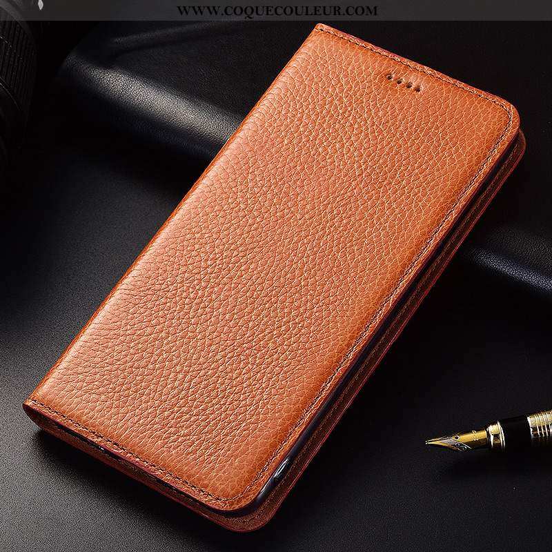 Housse Lg K11 Cuir Étui Protection Véritable, Lg K11 Silicone Incassable Marron