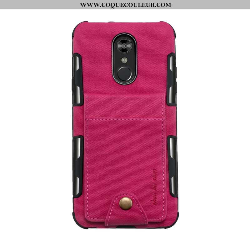 Housse Lg Q Stylus Créatif Téléphone Portable Coque, Étui Lg Q Stylus Cuir Rouge Rose