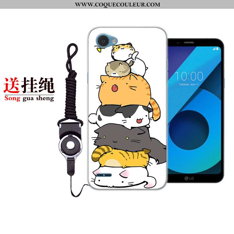 Housse Lg Q6 Charmant Coque Incassable, Étui Lg Q6 Fluide Doux Dessin Animé Bleu Foncé