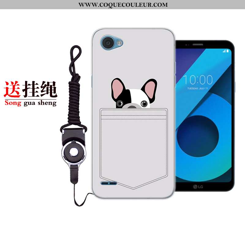 Housse Lg Q6 Charmant Coque Incassable, Étui Lg Q6 Fluide Doux Dessin Animé Bleu Foncé