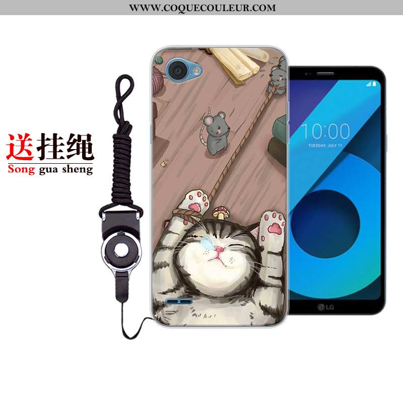 Housse Lg Q6 Charmant Coque Incassable, Étui Lg Q6 Fluide Doux Dessin Animé Bleu Foncé