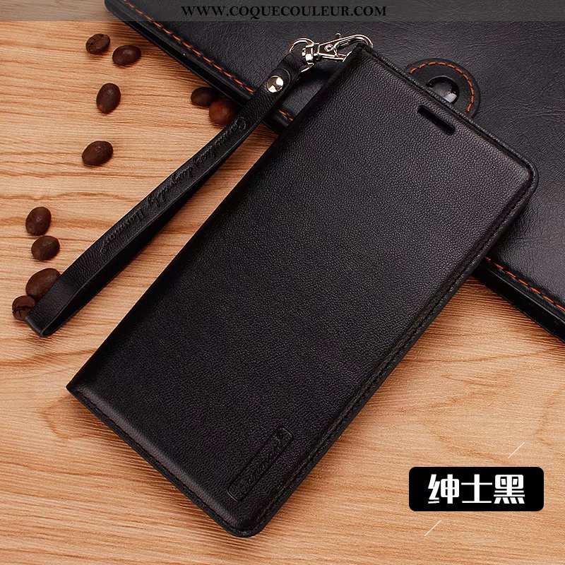 Étui Lg Q6 Cuir Coque, Coque Lg Q6 Fluide Doux Téléphone Portable Noir