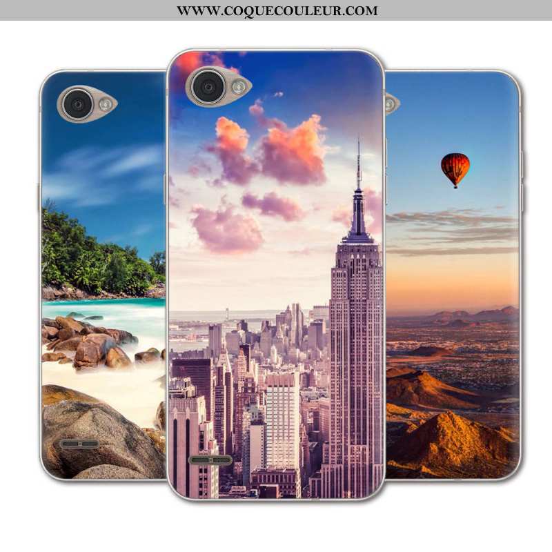 Étui Lg Q6 Créatif Coque, Coque Lg Q6 Tendance Peinture Bleu