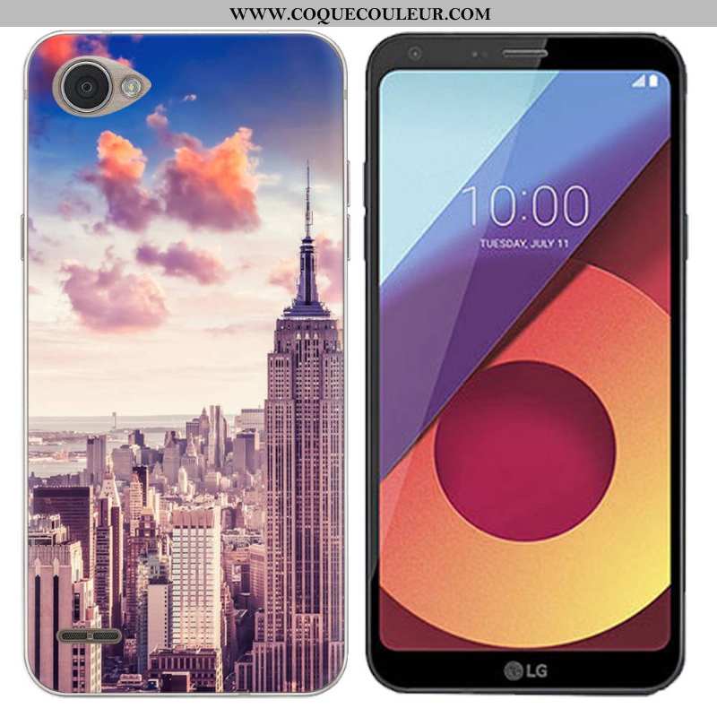 Étui Lg Q6 Créatif Coque, Coque Lg Q6 Tendance Peinture Bleu