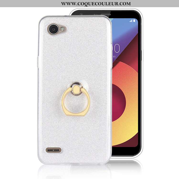 Housse Lg Q6 Silicone Tout Compris Gris, Étui Lg Q6 Fluide Doux Anneau Gris