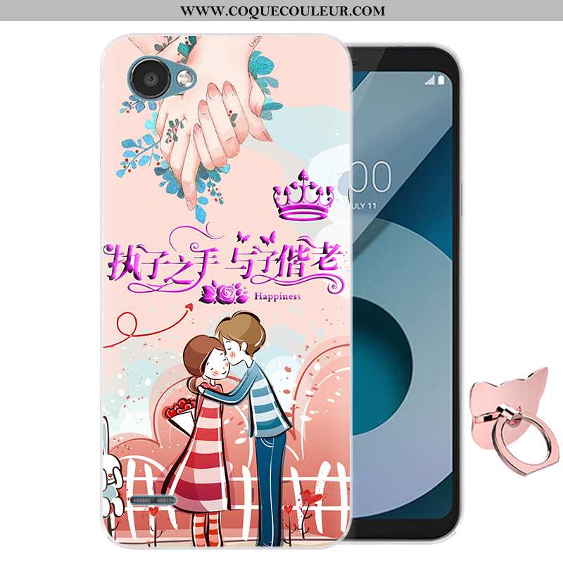 Étui Lg Q6 Dessin Animé Protection Téléphone Portable, Coque Lg Q6 Fluide Doux Violet