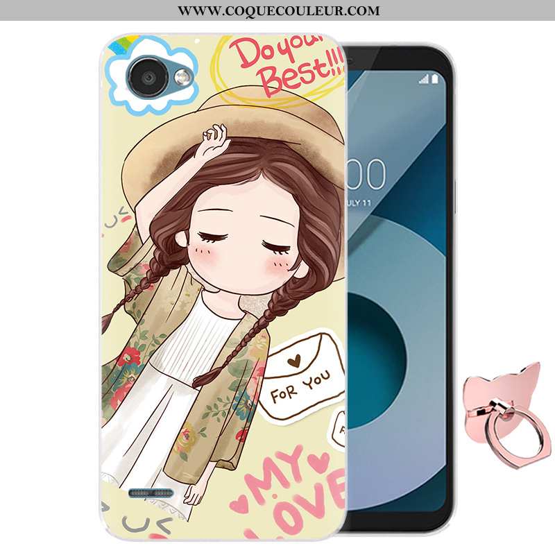 Étui Lg Q6 Dessin Animé Protection Téléphone Portable, Coque Lg Q6 Fluide Doux Violet