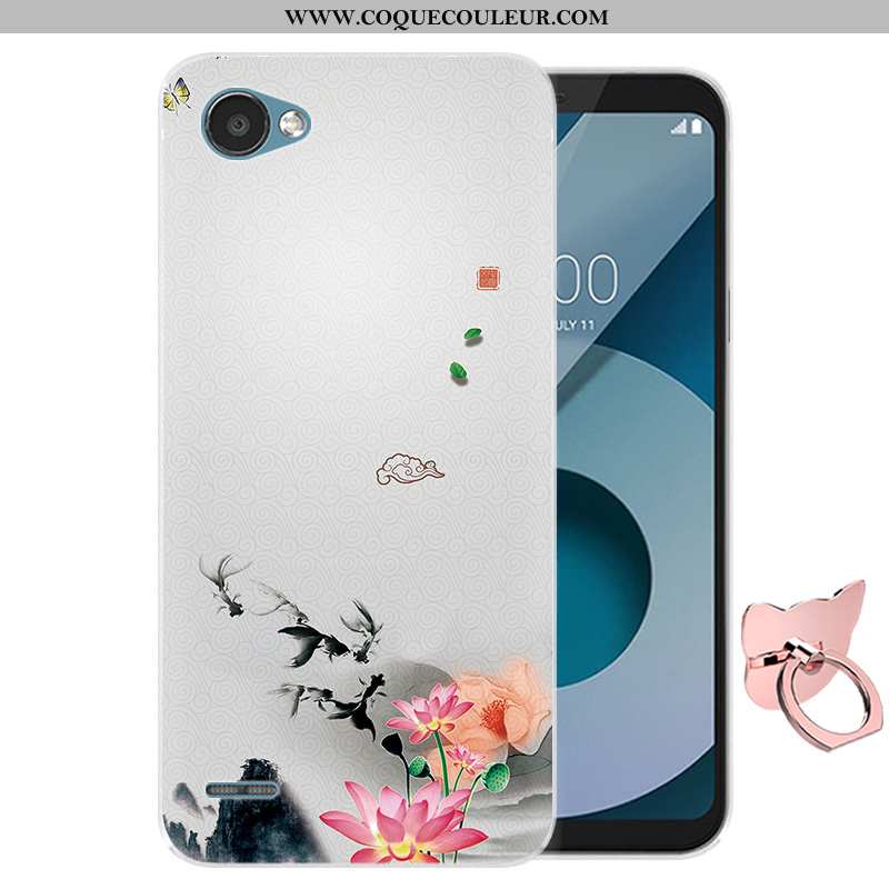 Étui Lg Q6 Dessin Animé Protection Téléphone Portable, Coque Lg Q6 Fluide Doux Violet