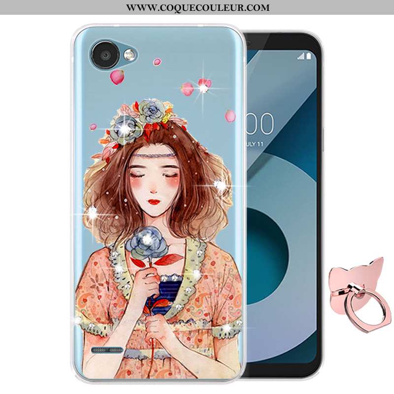 Étui Lg Q6 Dessin Animé Protection Téléphone Portable, Coque Lg Q6 Fluide Doux Violet