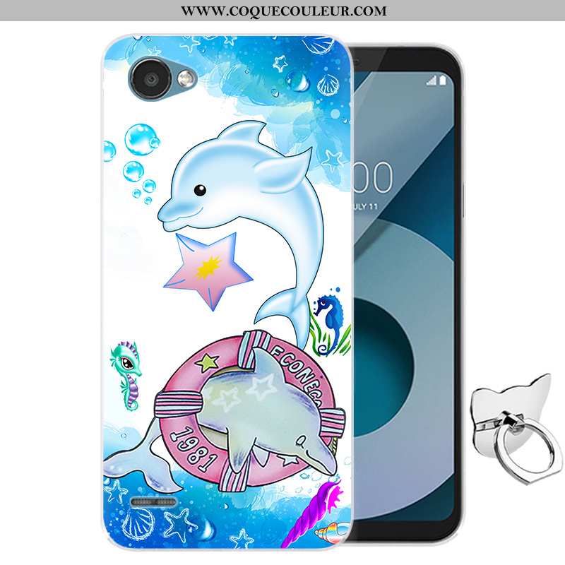 Étui Lg Q6 Dessin Animé Protection Téléphone Portable, Coque Lg Q6 Fluide Doux Violet