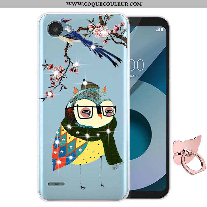 Étui Lg Q6 Dessin Animé Protection Téléphone Portable, Coque Lg Q6 Fluide Doux Violet