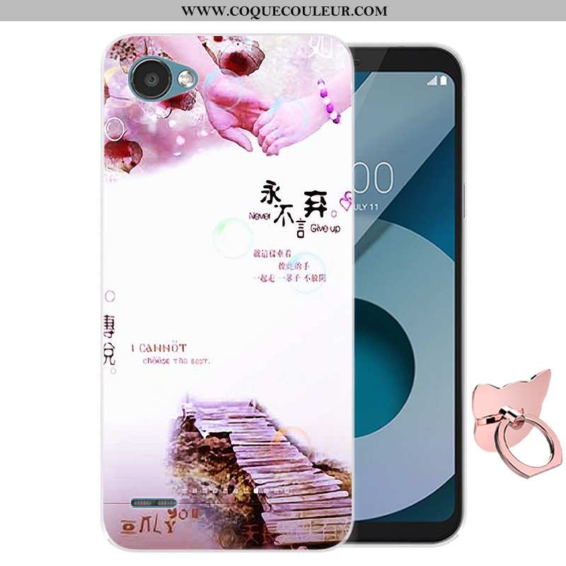 Étui Lg Q6 Dessin Animé Protection Téléphone Portable, Coque Lg Q6 Fluide Doux Violet