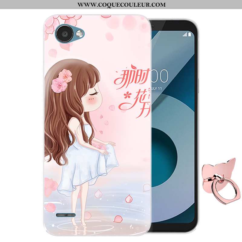 Étui Lg Q6 Dessin Animé Protection Téléphone Portable, Coque Lg Q6 Fluide Doux Violet