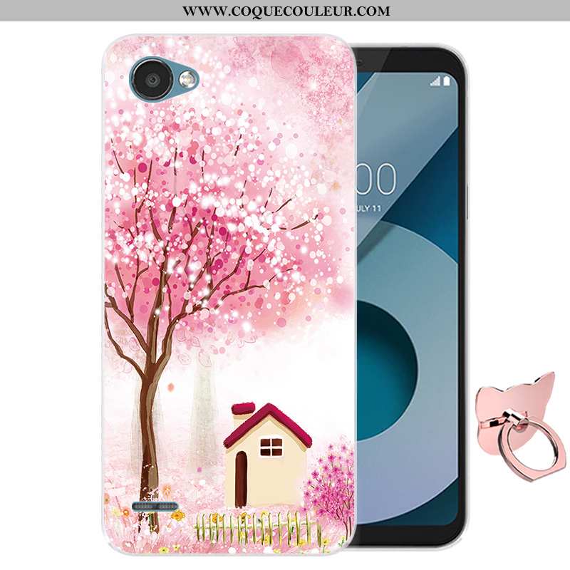 Étui Lg Q6 Dessin Animé Protection Téléphone Portable, Coque Lg Q6 Fluide Doux Violet