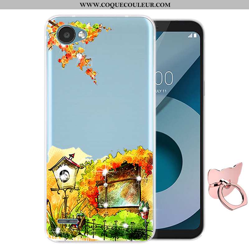 Étui Lg Q6 Dessin Animé Protection Téléphone Portable, Coque Lg Q6 Fluide Doux Violet