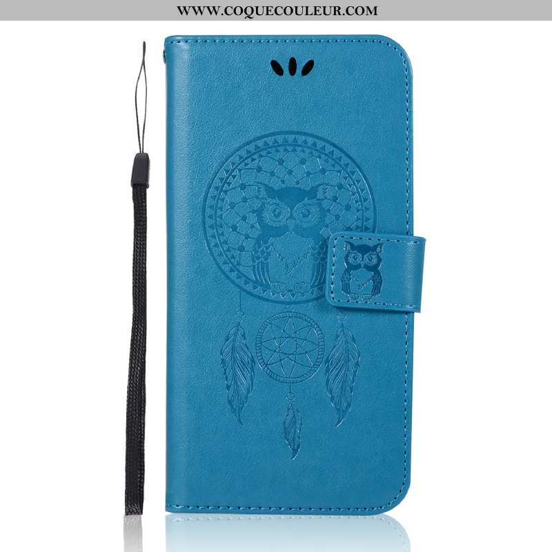 Coque Lg Q7 Fluide Doux Carte Housse, Housse Lg Q7 Protection Bleu