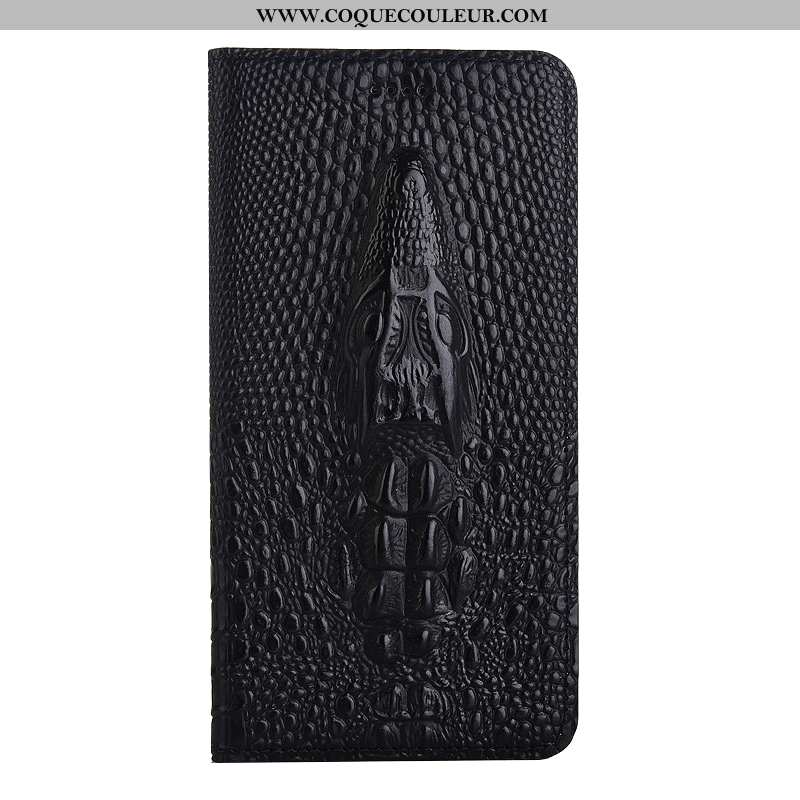 Coque Lg Q7 Protection Nouveau Noir, Housse Lg Q7 Cuir Véritable Noir