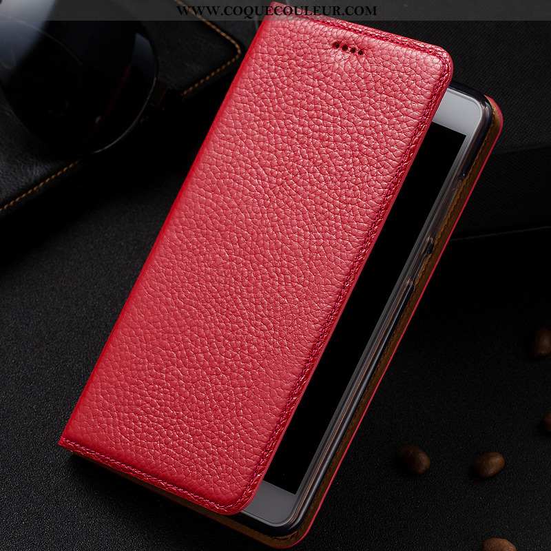 Housse Lg Q7 Protection Téléphone Portable Rétro, Étui Lg Q7 Cuir Véritable Tout Compris Marron