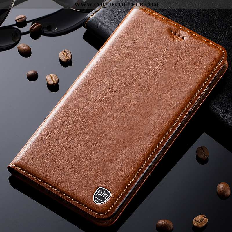 Étui Lg Q7 Cuir Coque Nouveau, Lg Q7 Modèle Fleurie Europe Marron