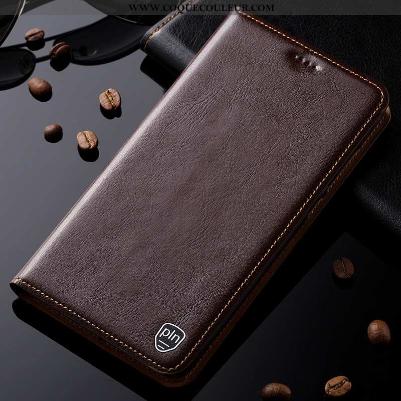 Étui Lg Q7 Cuir Coque Nouveau, Lg Q7 Modèle Fleurie Europe Marron