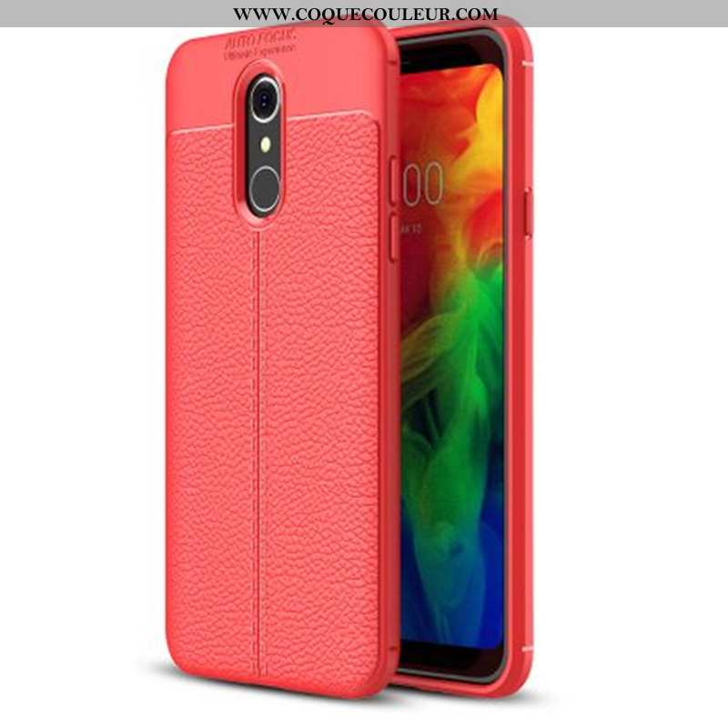 Coque Lg Q7 Modèle Fleurie Noir 2020, Housse Lg Q7 Fluide Doux Cuir