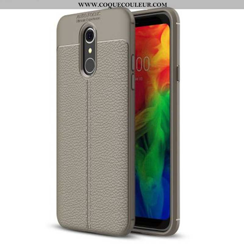 Coque Lg Q7 Modèle Fleurie Noir 2020, Housse Lg Q7 Fluide Doux Cuir