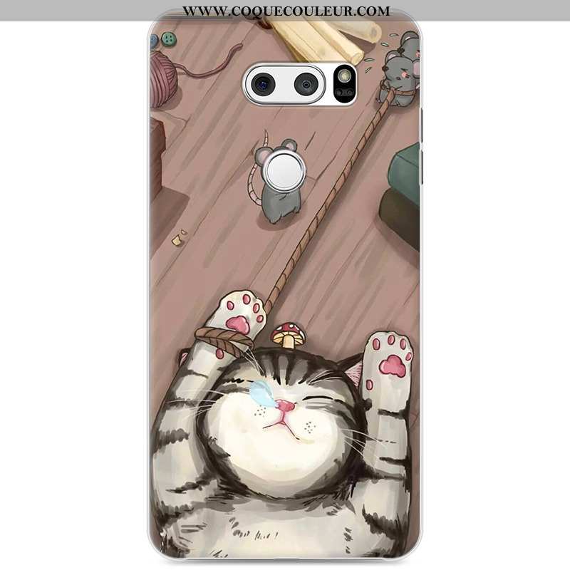 Housse Lg V30 Charmant Étui Protection, Lg V30 Tendance Dessin Animé Gris