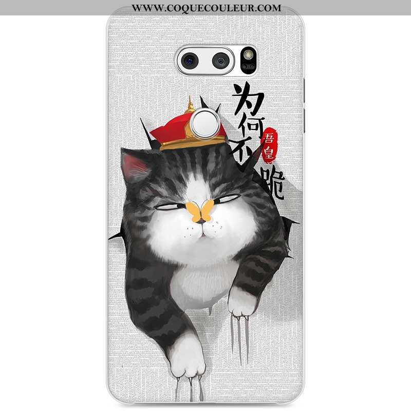 Housse Lg V30 Charmant Étui Protection, Lg V30 Tendance Dessin Animé Gris