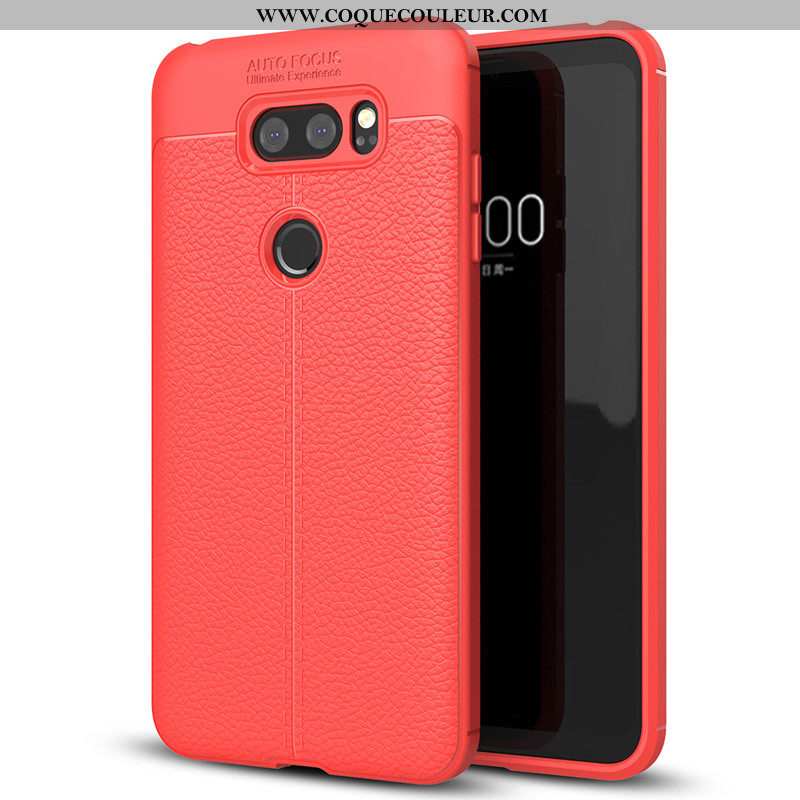 Housse Lg V30 Protection Téléphone Portable Noir, Étui Lg V30 Cuir Simple Noir