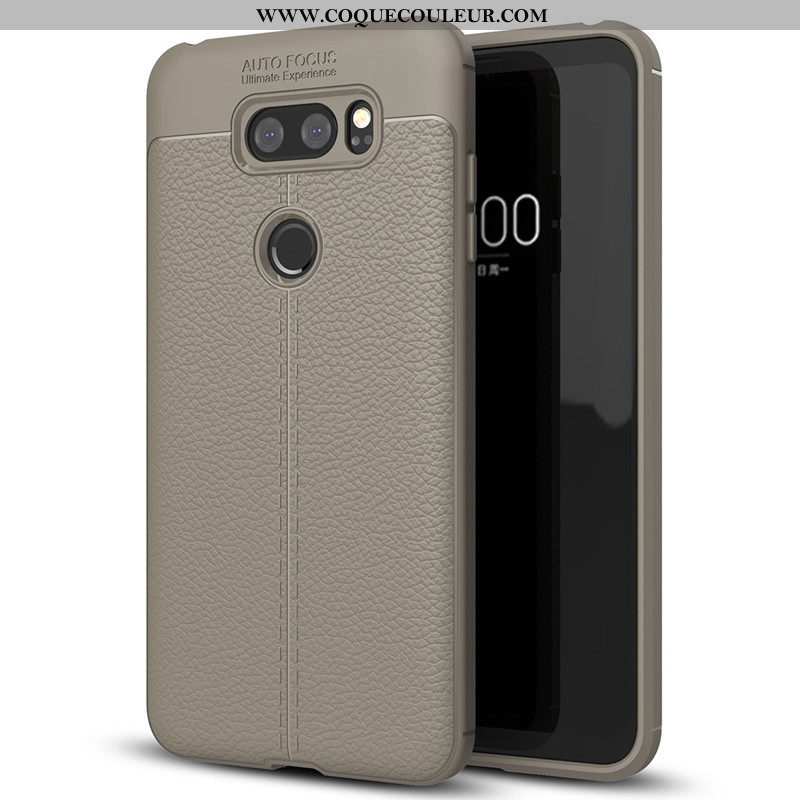 Housse Lg V30 Protection Téléphone Portable Noir, Étui Lg V30 Cuir Simple Noir