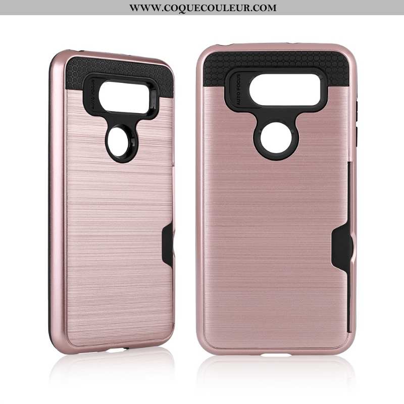 Étui Lg V30 Protection Soie Téléphone Portable, Coque Lg V30 Carte Rose