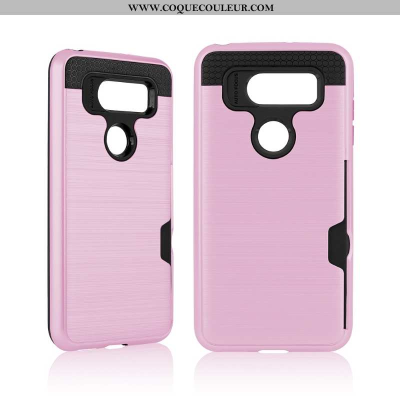 Étui Lg V30 Protection Soie Téléphone Portable, Coque Lg V30 Carte Rose