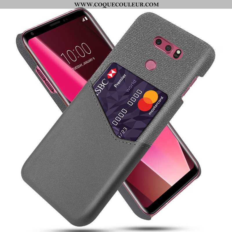 Coque Lg V30 Créatif Protection Gris, Housse Lg V30 Tendance Carte Gris