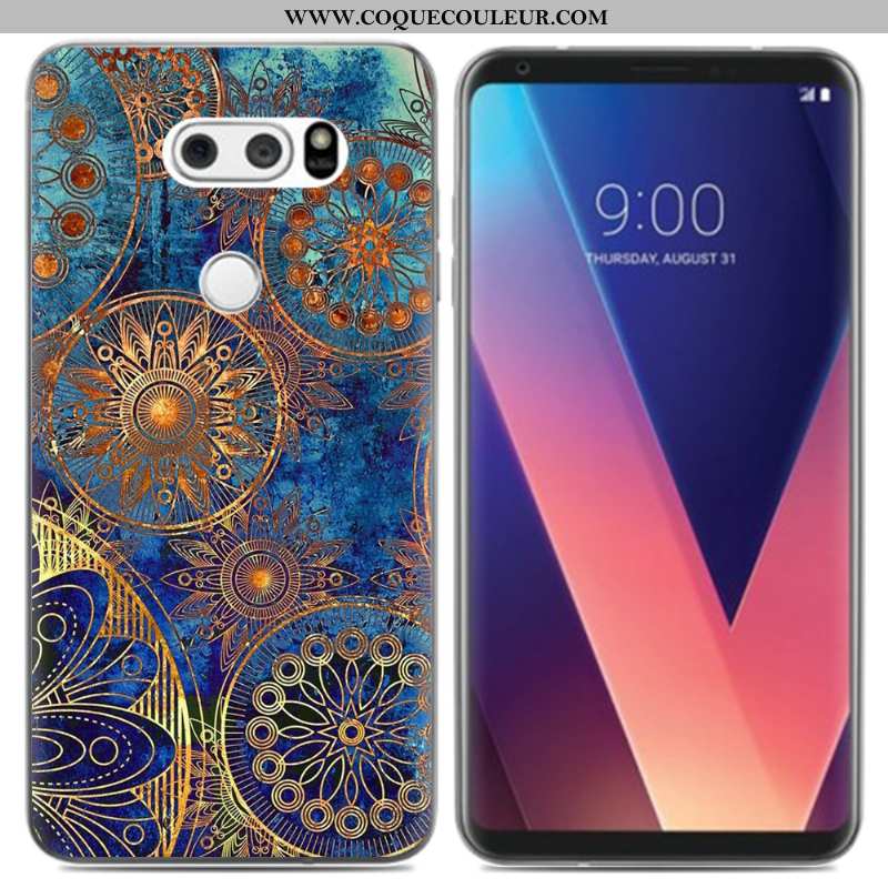 Coque Lg V30 Silicone Fluide Doux Frais, Housse Lg V30 Créatif Noir